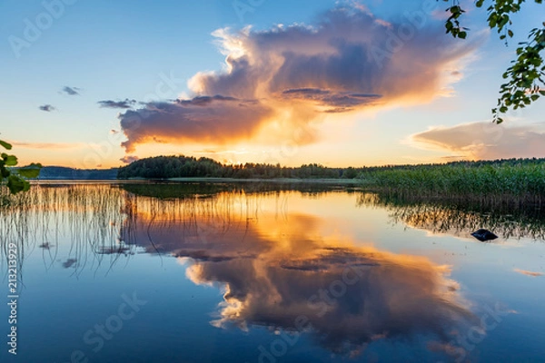 Obraz Midsummer midnight in Southern Finland