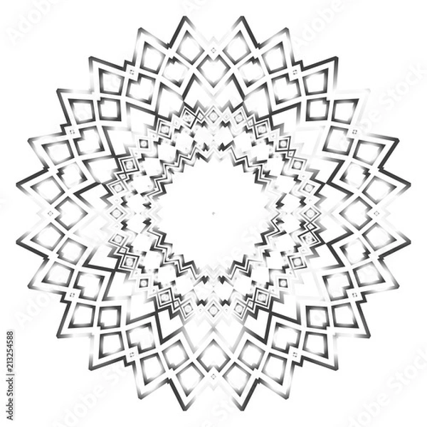 Fototapeta Beautiful fantasy flower ornament. seamless art-deco pattern. vector illustration. for design, wallpaper, invitation symbol.