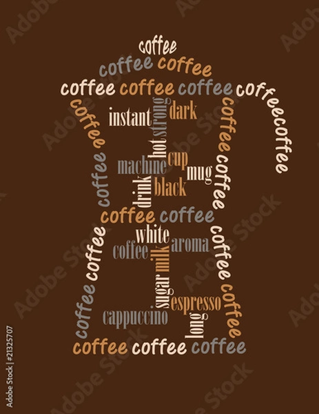 Obraz caffettiera di parole