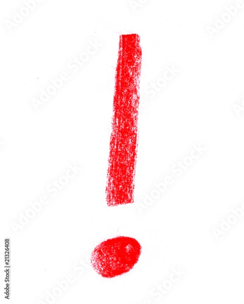 Fototapeta red exclamation mar