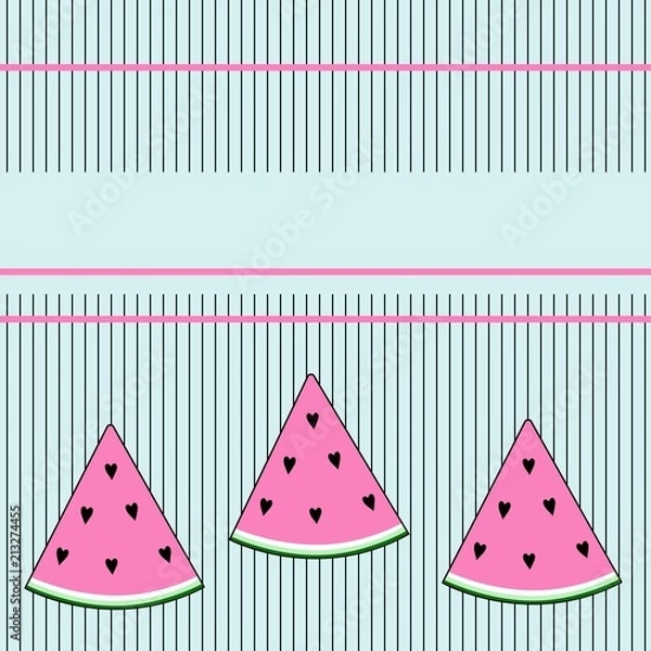 Fototapeta  watermelons on the background with stripes jpeg