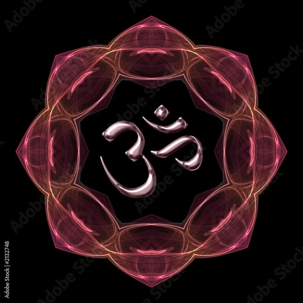 Obraz fractal lotus aum