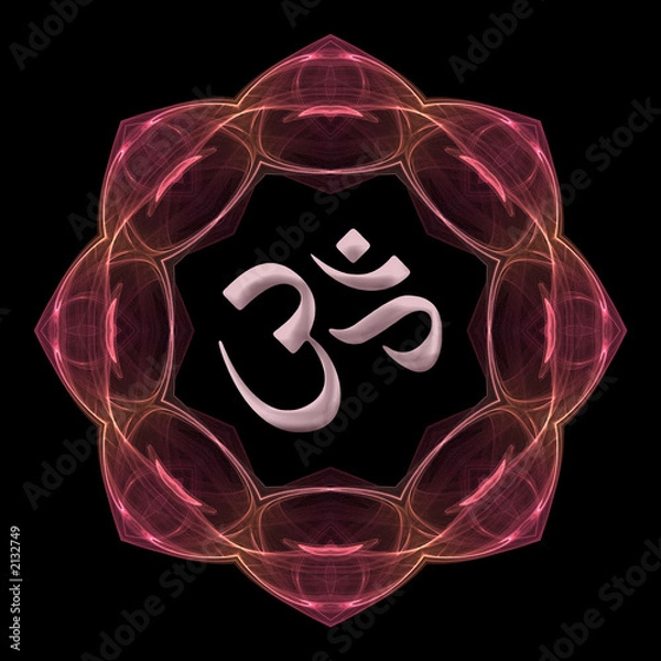 Obraz fractal lotus aum 2