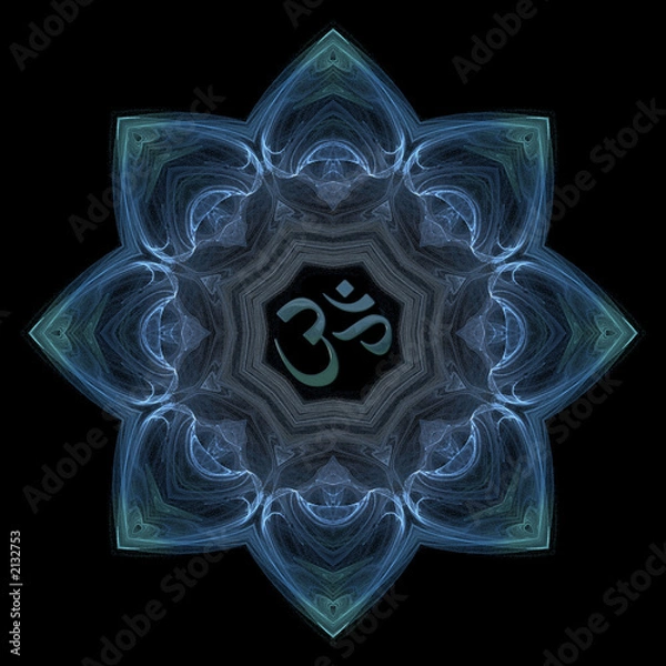 Obraz fractal lotus aum