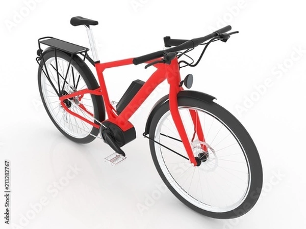 Obraz Red E Bike isolated