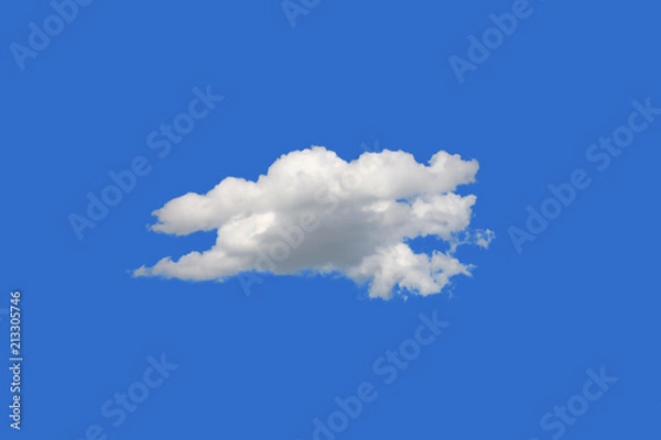 Fototapeta White cloud isolated on blue background,include Clipping path or alpha channel