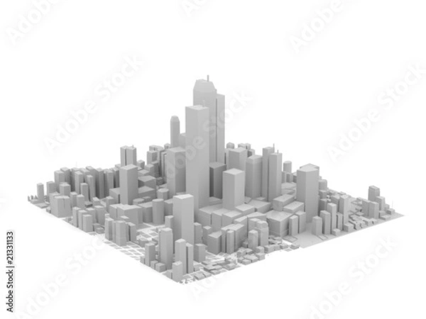 Obraz grey city model