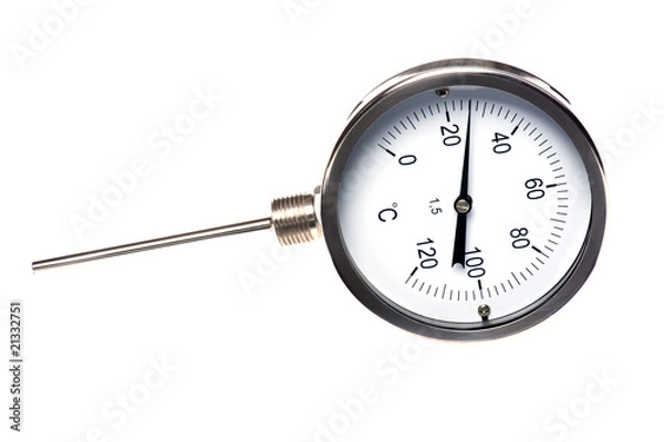 Obraz thermometer on white