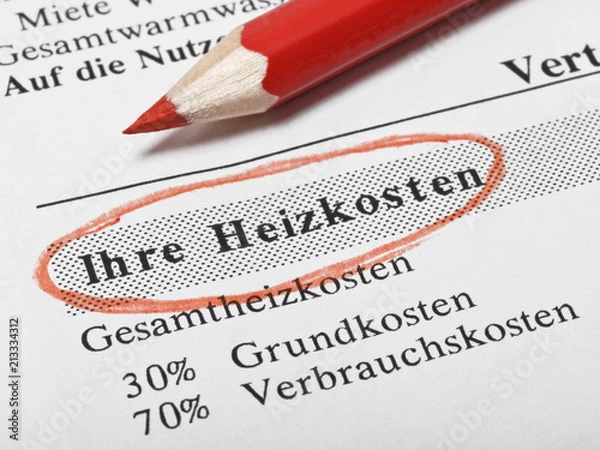 Obraz Heizkosten 