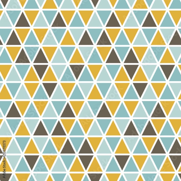 Obraz Seamless pattern with random triangles. Scandinavian style. Abstract  geometric vector background.