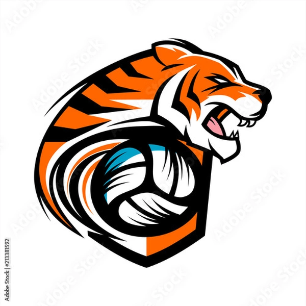 Obraz Tiger Volleyball Team Logo