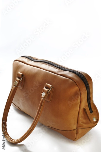 Obraz 茶色い小さなボストンバック