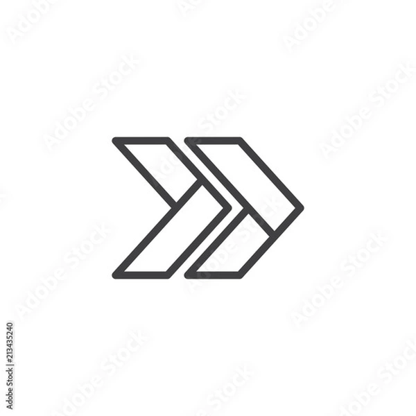 Obraz Icon forward line art design