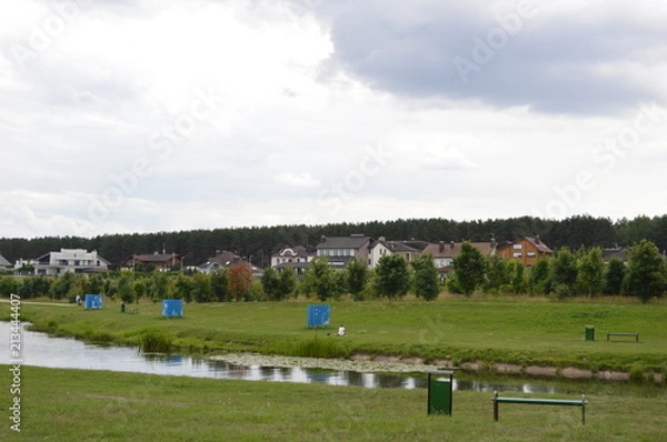 Obraz Reservoir Cna. Minsk. Belarus.	