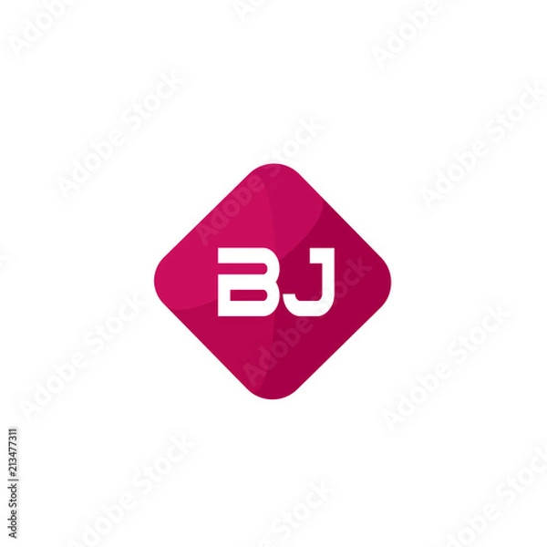 Fototapeta Initial Letter BJ Logo Template Design