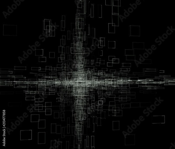 Obraz ワイヤーフレームの抽象的な背景