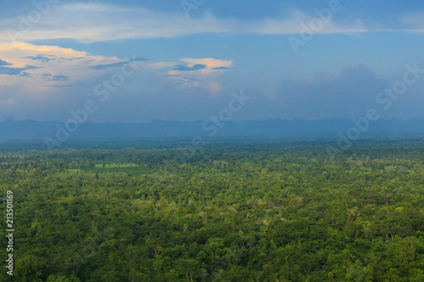 Obraz Aerial mountain view on the plane
