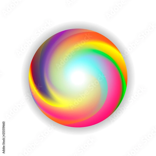 Obraz color ball on white background