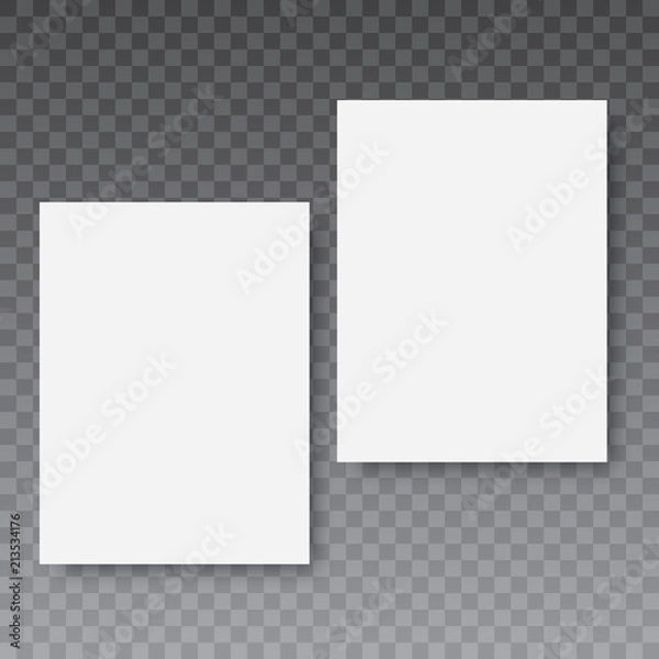 Fototapeta A4 Flyer Paper Mock-up Design. Vector illustration.