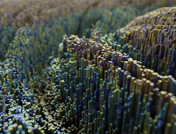 Obraz Abstract creative colorful 3d render geometric background