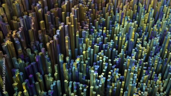 Obraz Abstract creative colorful 3d render geometric background