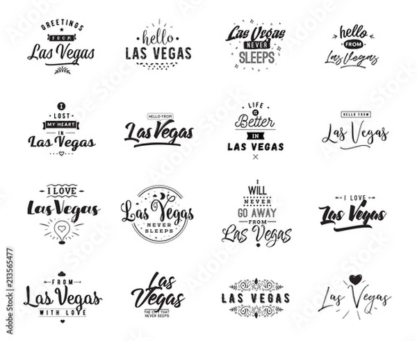 Fototapeta Greeting cards, vector design. Isolated logos. Typography set.