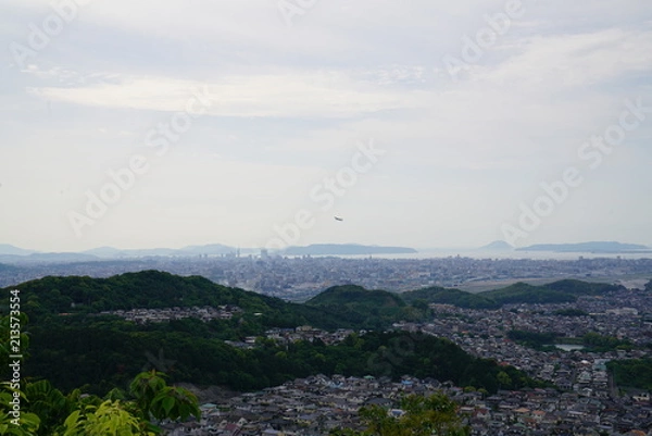 Obraz 井野山から見える景色　福岡県糟屋郡宇美町