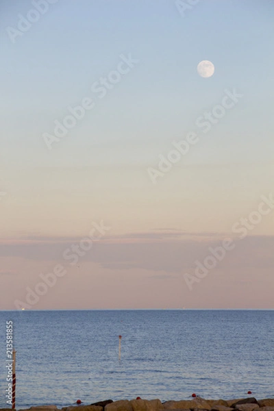 Obraz Mond über dem Meer