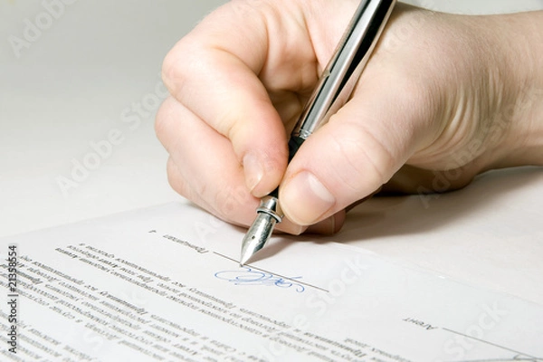 Obraz Signing Contract