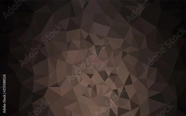 Fototapeta Dark Brown vector polygonal background.