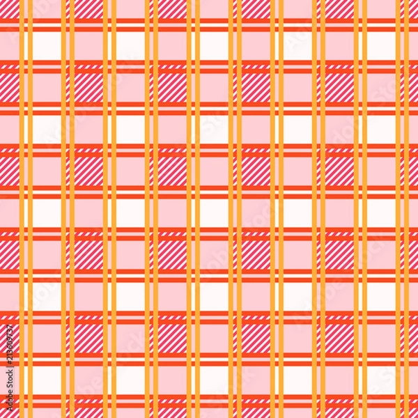 Fototapeta Gingham Checkered Seamless Pattern