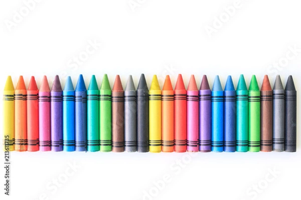 Obraz crayon drawing border multicolored background