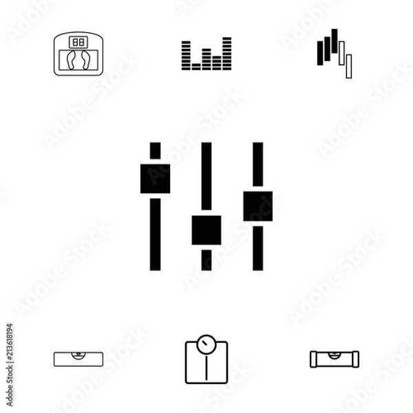 Fototapeta Collection of 7 balance filled and outline icons