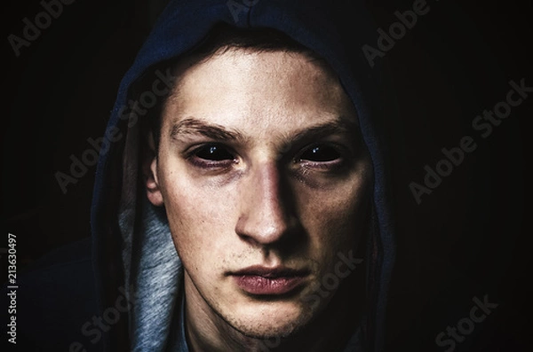 Obraz Man with black eyes