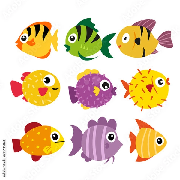 Fototapeta fish vector collection design