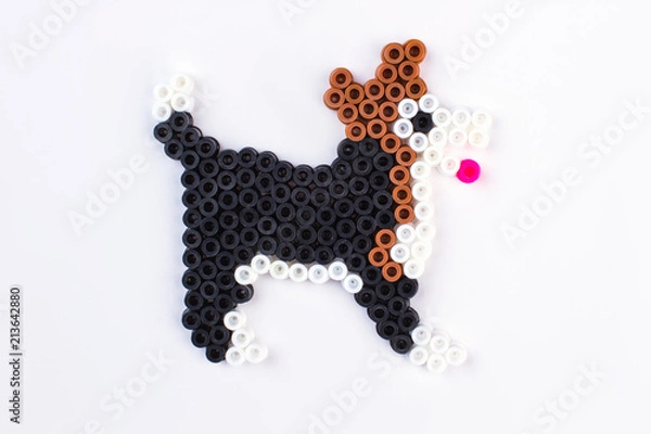 Obraz Perler bead dog.