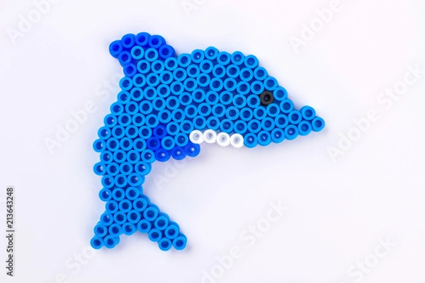 Obraz Perler bead dolphin.