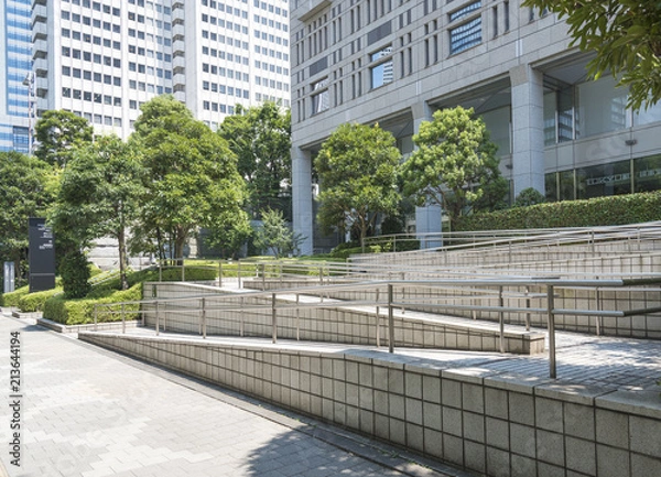 Obraz 車いす利用者のためのスロープ（東京都新宿区）