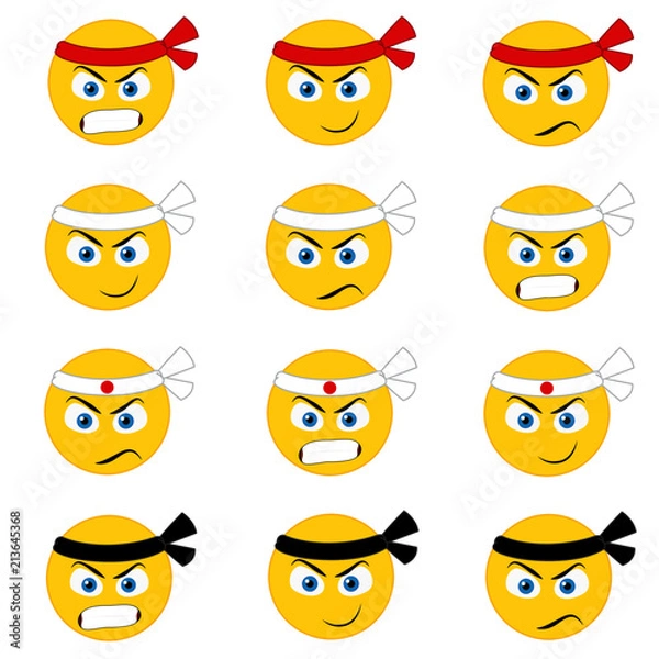 Obraz Martial arts emoticons