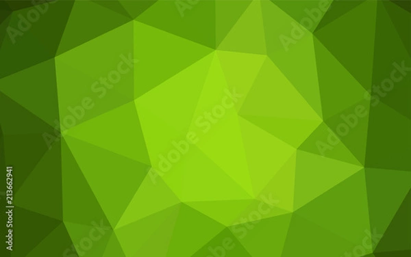Fototapeta Light Green vector shining triangular cover.