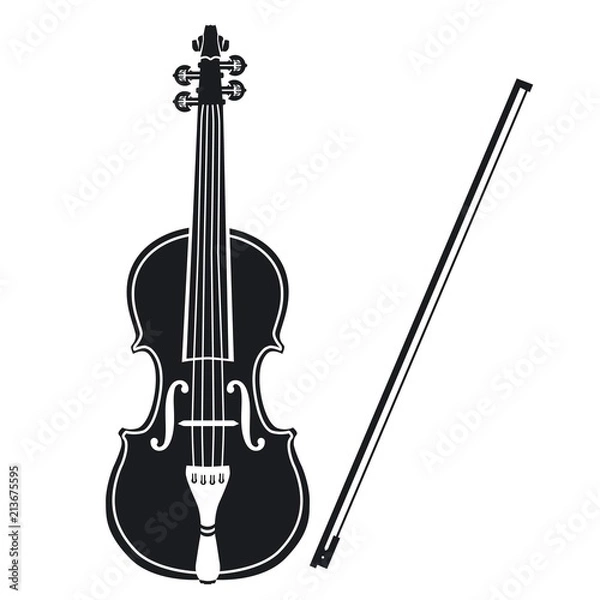 Obraz Vector illustration icon violin