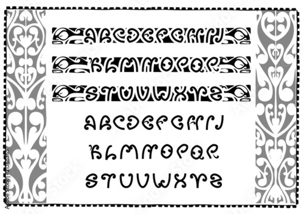 Obraz czcionka maoryska