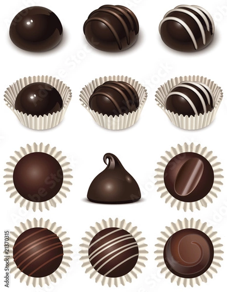 Obraz Chocolate icons set