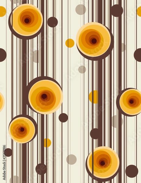 Obraz Seamless abstract floral background. Vector illustration.