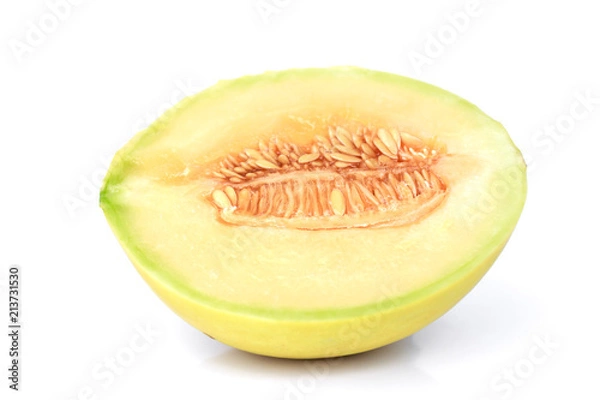 Fototapeta cantaloupe melon isolated on white background