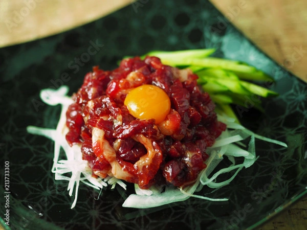 Fototapeta 馬肉ユッケ