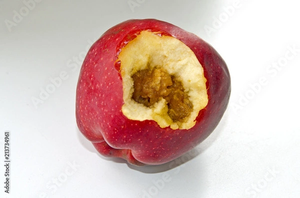 Obraz Red, juicy apple, rotten inside