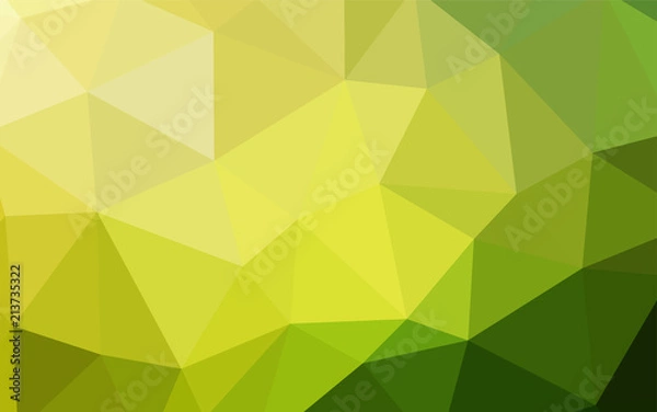 Fototapeta Light Green, Yellow vector low poly texture.