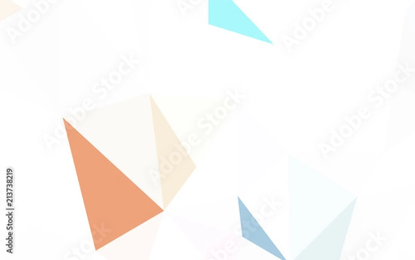 Fototapeta Light Pink, Yellow vector polygonal pattern.