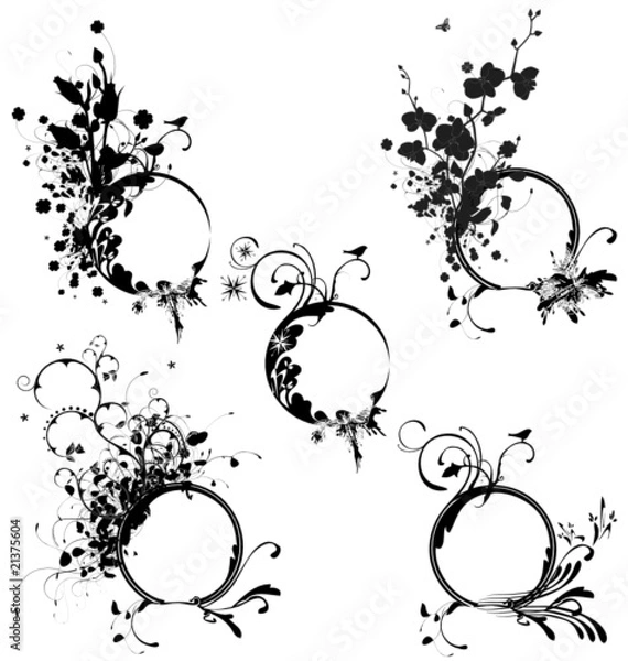 Fototapeta set of five design elements